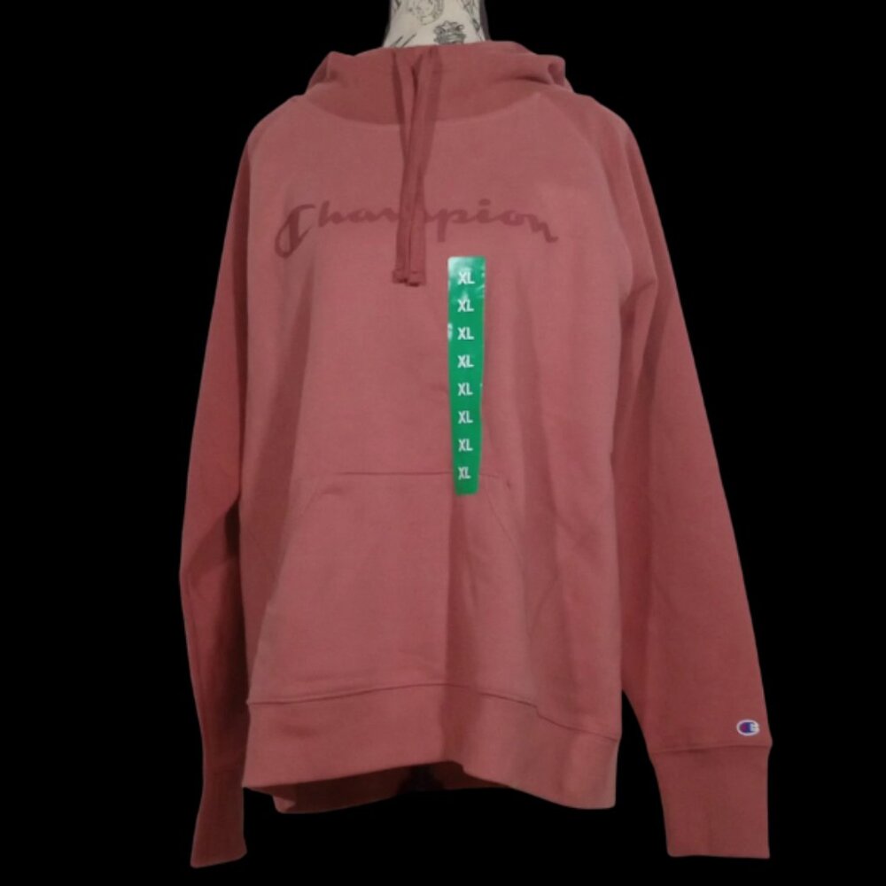NWT Champion Women's Sandalwood Red Fleece Hoodie Pullover Sweatshirt Size XL - Picture 2 of 11